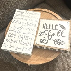 Target Fall Decor Signs